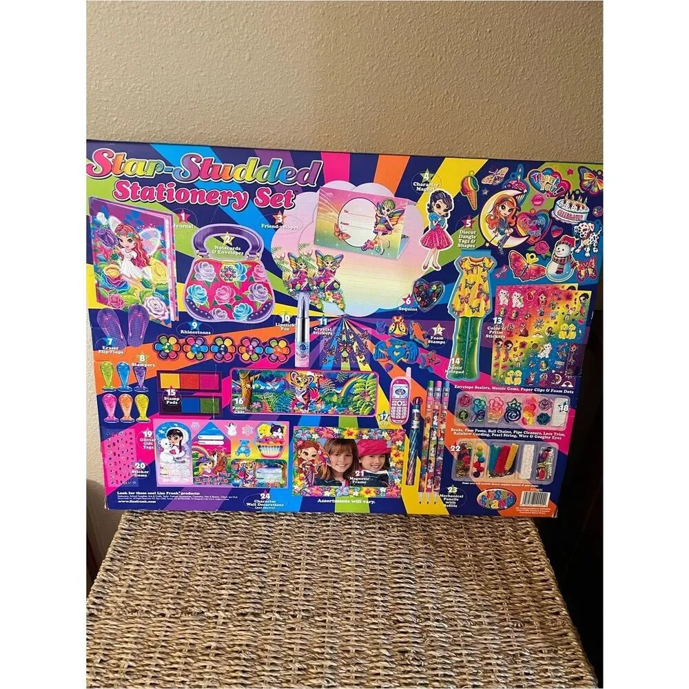 Lisa Frank Star-Studded Stationery Set - Rainbow Colors Y2K Rare Set 750 piece